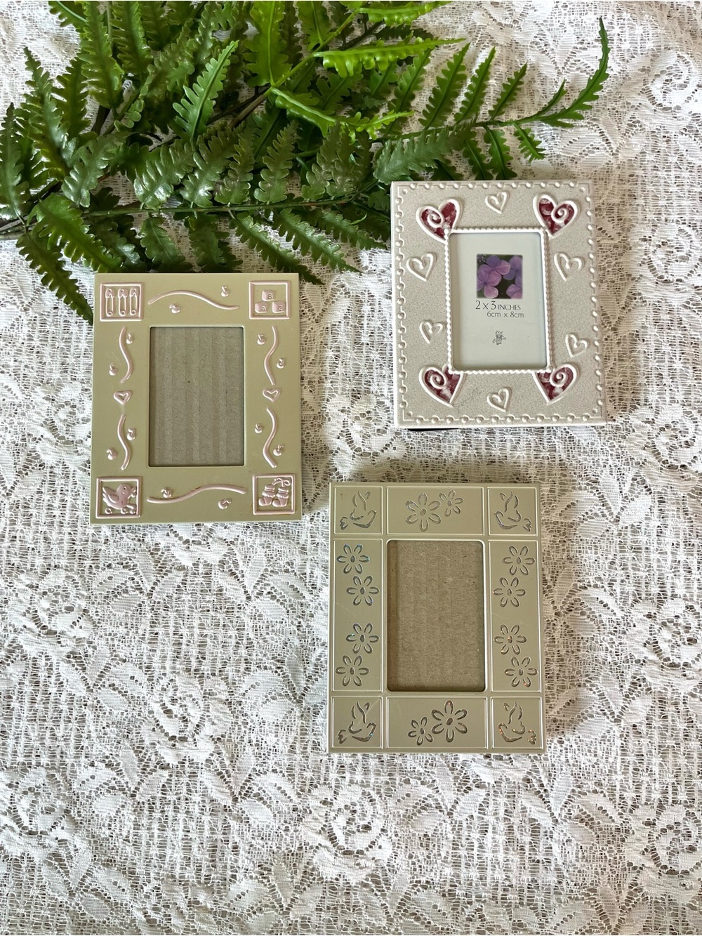Set of 3 Mini Photo Frames 2”x3”